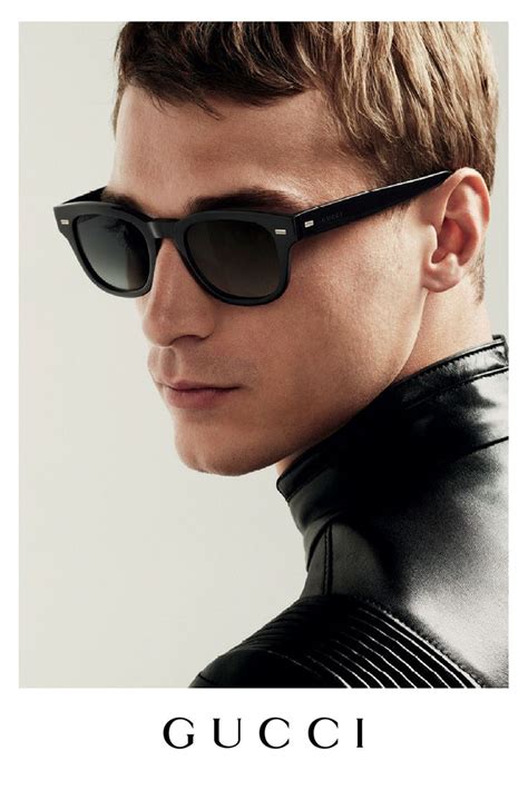 marca gucci lentes|Gucci sunglasses male model.